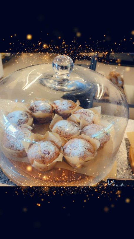 Selection of cakes at the Chestnut Cafe, Sorrel Horse, Shottisham in Suffolk