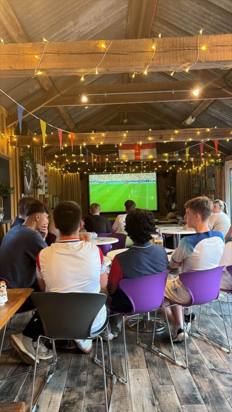 Football at the Chestnut Cafe, Sorrel Horse, Shottisham in Suffolk