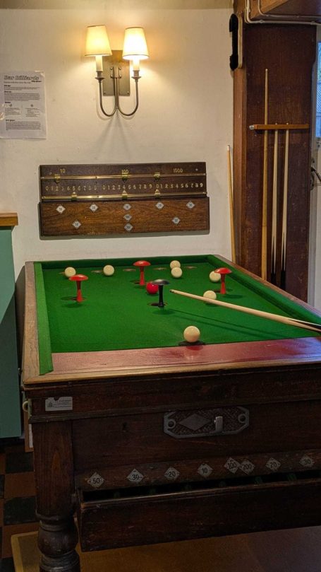 Billiard Table at the Sorrel Horse Inn, Shottisham.