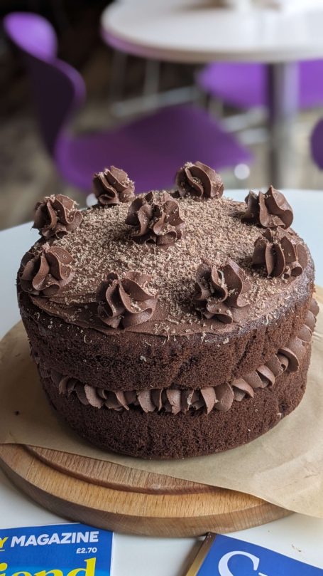 Chocolate Cake at the Chestnut Cafe, Sorrel Horse, Shottisham in Suffolk